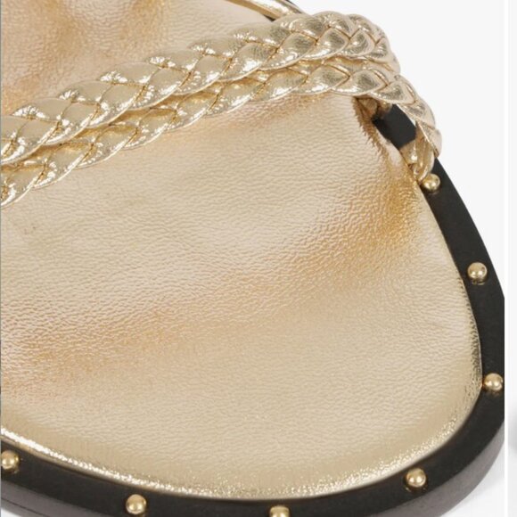 NEW Schutz Antonia Wrap Metallic Sandal in Gold Platina Size 7 (2025) - Picture 5 of 9